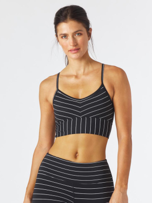 Premier Bra: Black / White Pinstripe