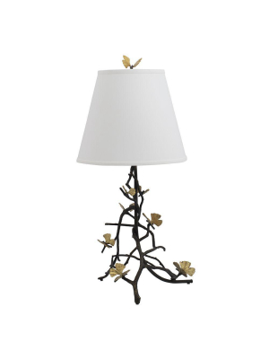 Butterfly Ginkgo Sculptural Table Lamp