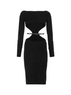 Dsquared2 Cut-out Detailed Belted Midi Dress