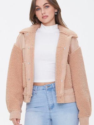 Faux Shearling & Suede Jacket