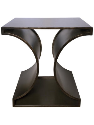 Noir Alec Black Metal Side Table