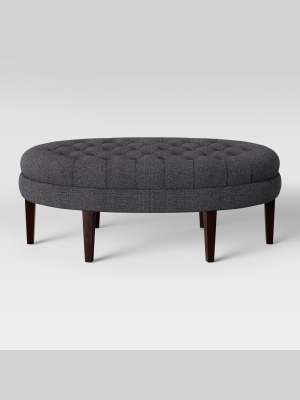 Large Oval Cocktail Ottoman With Tufting - Threshold™