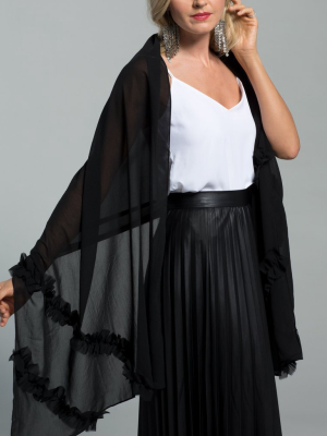 Ruffle Chiffon Wrap