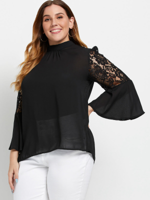Miss Fab Bell Sleeve Blouse - Plus Size