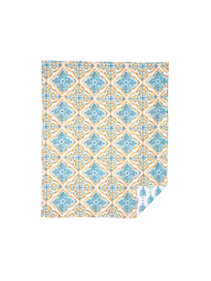 C&f Home Terrace Medallion Cotton Quilted Throw