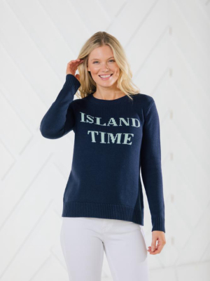 Island Time Long Sleeve Intarsia Sweater