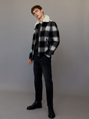 Checked Recycled Wool-blend Jacket