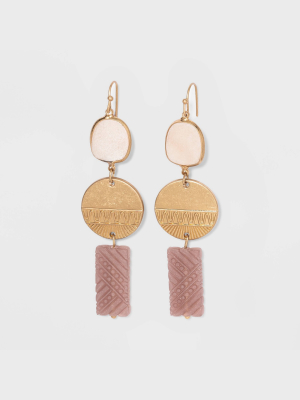 Semi-precious Drop Earrings - Universal Thread™