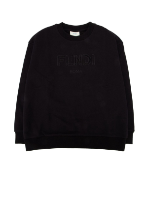 Fendi Kids Logo Embroidered Sweatshirt