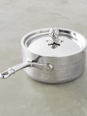 Ruffoni Opus Prima Hammered Stainless-steel Butter Warmer With Artichoke Knob, .7-qt.