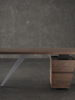 Nuevo Styx Desk Table - Walnut