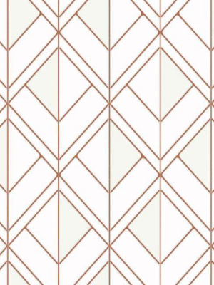 Diamond Shadow Wallpaper In Terracotta From The Geometric Resource Collection By York Wallcoverings