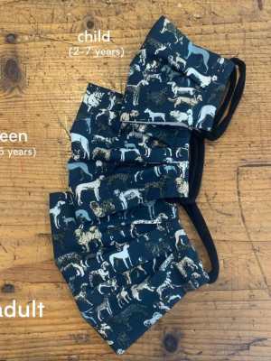 Cotton Mask In Navy Best In Show Liberty London Print