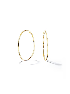 Jackson Faceted Hoop Earrings - 2"