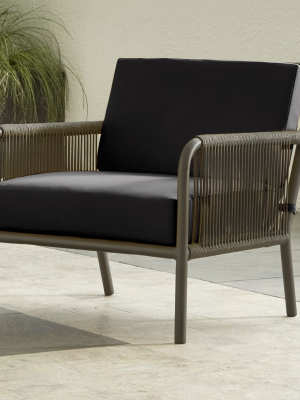 Morocco Graphite Lounge Chair With Charcoal Sunbrella ® Cushion