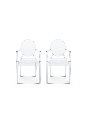 Set Of Two Ghost Armchairs Louis