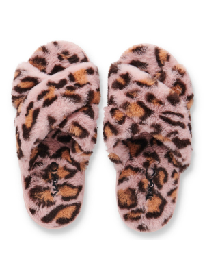 Pink Cheetah Kids Slippers