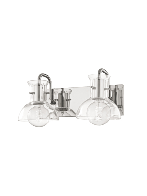 Riley 2 Light Bath Bracket - Polished Nickel