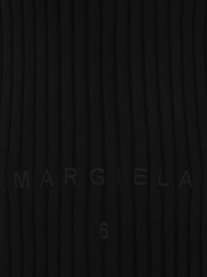 Mm6 Maison Margiela Logo Embroidered Scarf