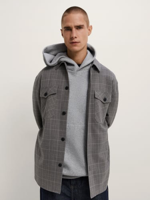 Textured Plaid Overshirt