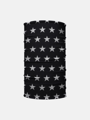 Classic Black With Stars Neck Gaiter