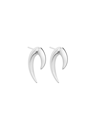 Talon Fine Large Earrings - 18ct White Gold