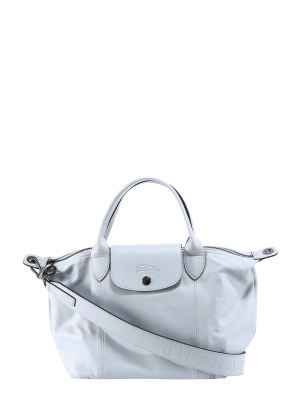 Longchamp Le Pliage Cuir Small Top Handle Bag