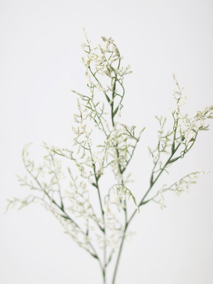 Faux Caspia Flower In White - 29"