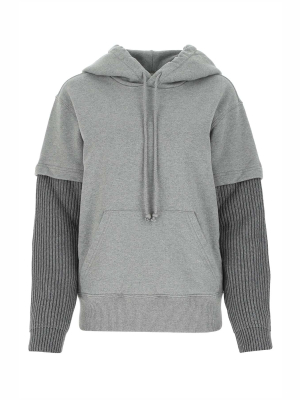 Mm6 Maison Margiela Layered Drawstring Hoodie