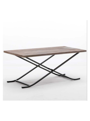 Miriam Cocktail Table Weathered Fir & Black - Boraam