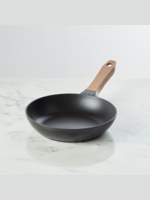 Staub ® Matte Black Cast Iron 8" Fry Pan With Wooden Handle