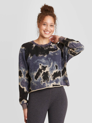 Women's French Terry Acid Wash Pullover Sweatshirt - Joylab™