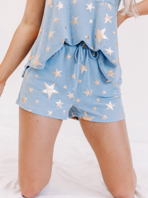 Blue Wishing On A Star Shorts