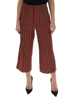 Uma Wang Stripe Cropped Trousers