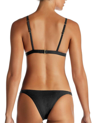 Vitamin A Ecorib Carmen Bikini Bottom In Black