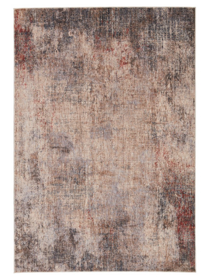 Vibe By Jaipur Living Kyson Abstract Light Taupe/ Blue Area Rug (5'3"x7'6")