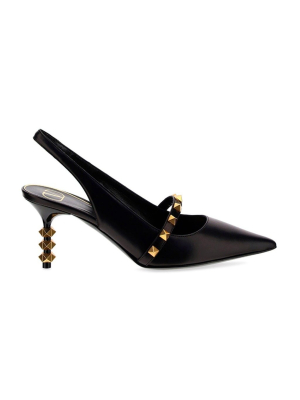 Valentino Garavani Rockstud Strap Slingback Pumps