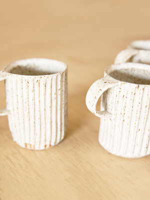 Carved Mug - White Speckle