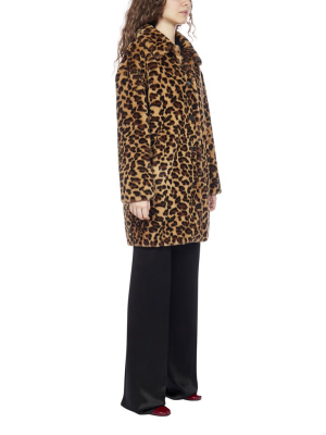 P.a.r.o.s.h. Leopard-print Single Breasted Coat