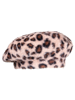 Adrienne Vittadini Leopard Print Beret