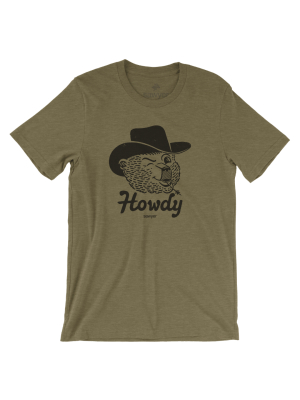 Howdy Olive Triblend Tee