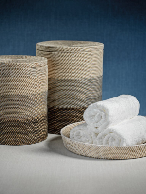 Catalina Rattan Lidded Baskets