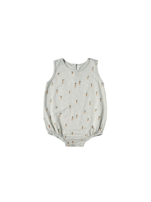 Rylee + Cru Carrots Bubble Onesie - Blue Fog