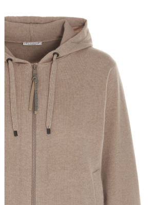 Brunello Cucinelli Hooded Zipped Knit Jacket