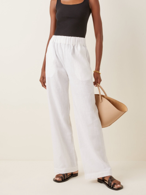 Linen Wide-leg Pants