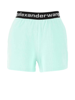 Alexander Wang Logo Waistband Corduroy Shorts