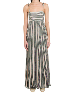 M Missoni Striped Ribbed Maxi Dress