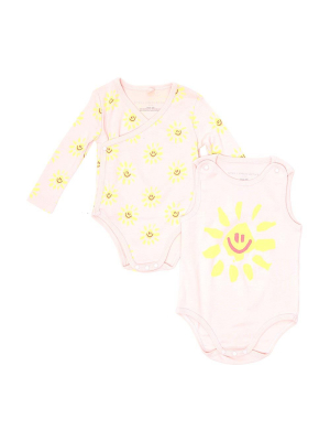 Stella Mccartney Kids Happy Sun Two-pack Babygrow Sets