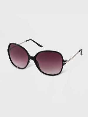 Women's Oversized Sunglasses - A New Day™ Black