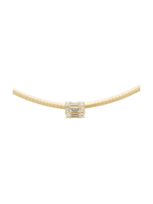 Clarity Cube 18k Gold Choker Necklace
